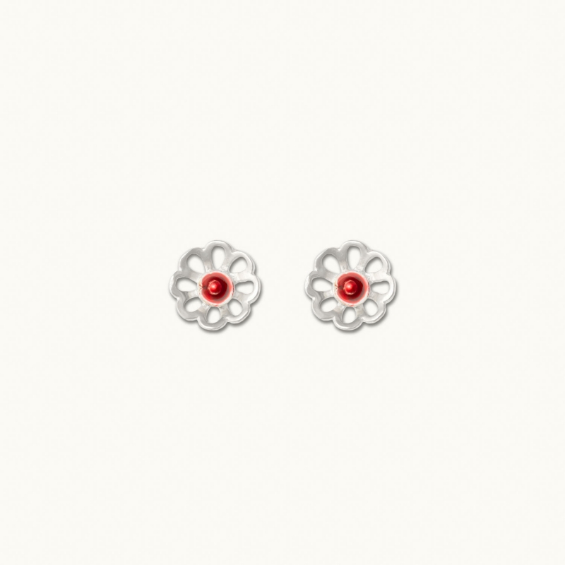Σκουλαρίκια λουλούδι μπουλ